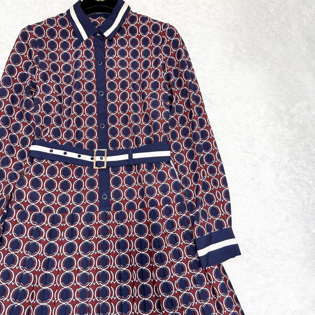 【極美品✨】ダイアグラム　キカシャツプリントワンピース 36 浅田真央着用