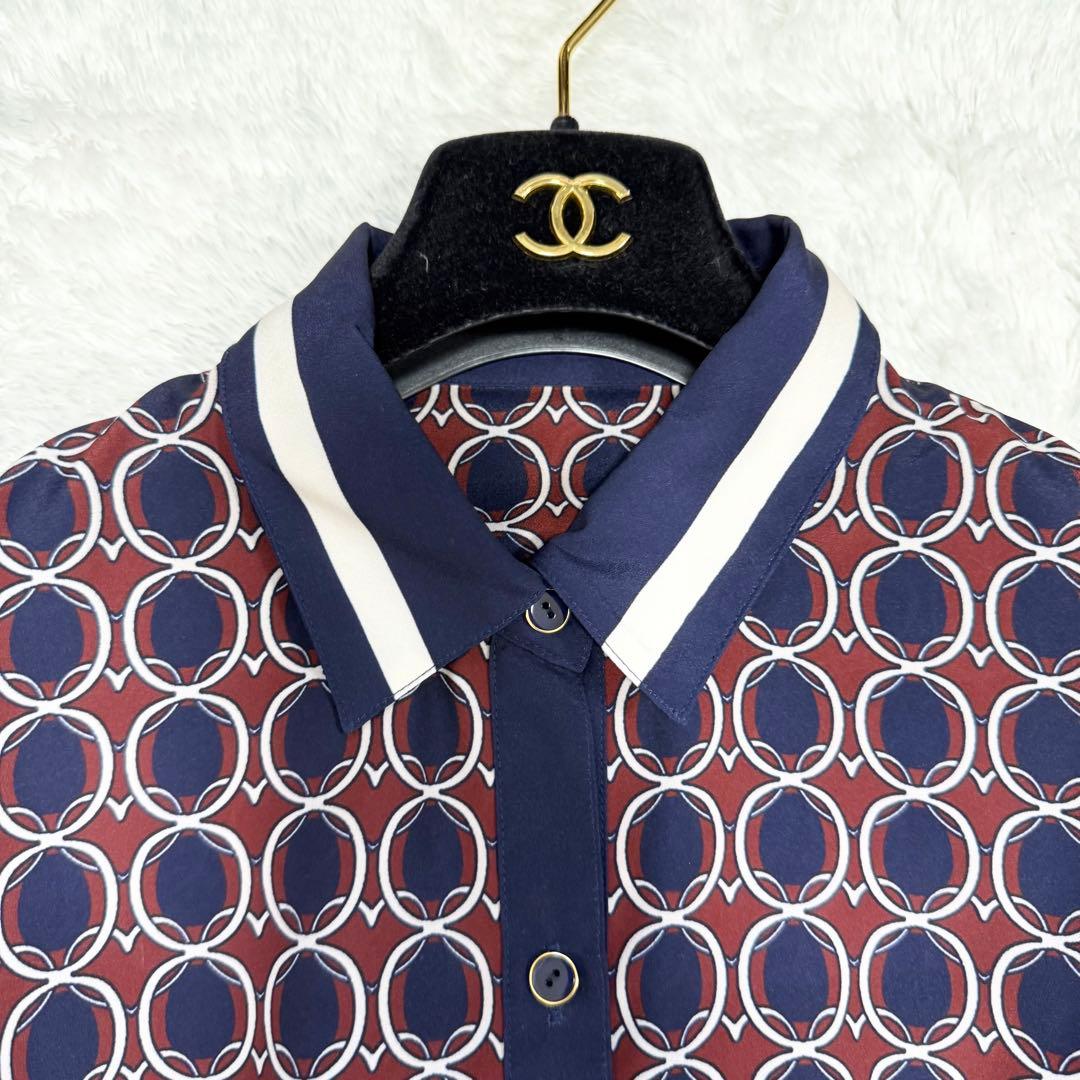 【極美品✨】ダイアグラム　キカシャツプリントワンピース 36 浅田真央着用