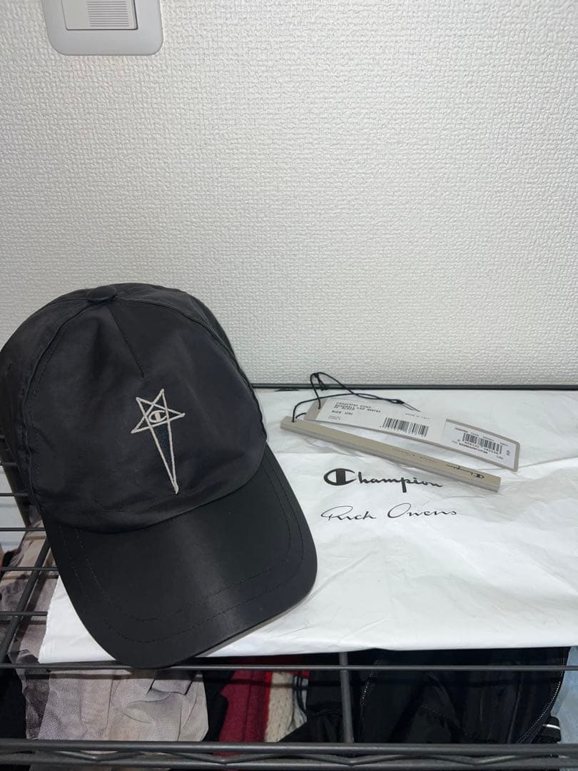 Rick Owens Champion ブラック キャップ