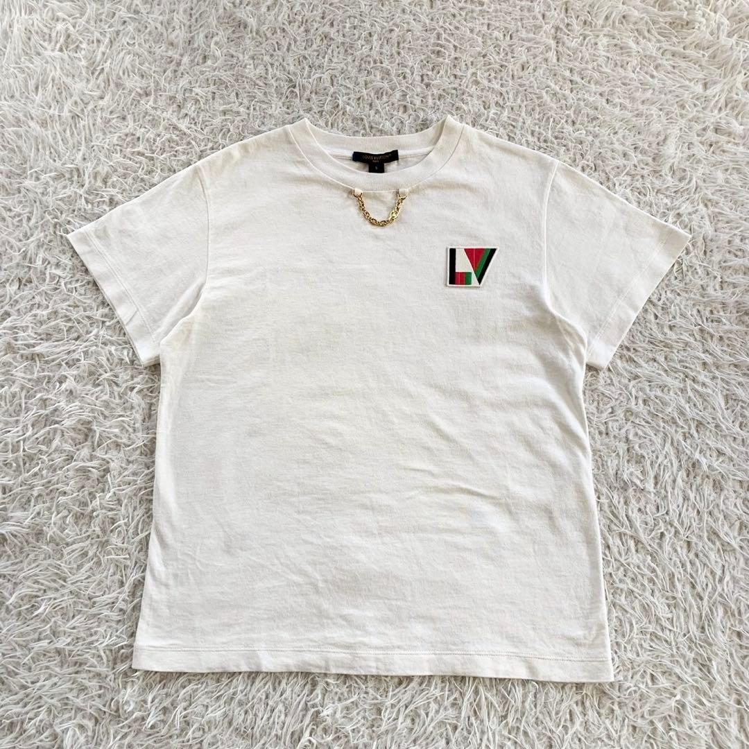LOUIS VUITTON　ルイヴィトン　LVパッチクロップトップTシャツ　S