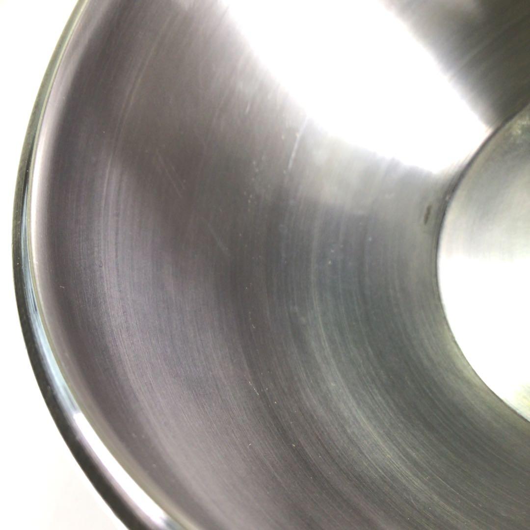 Ｒ５６６　建水　金属製『金谷宗林造』『瓔珞彫』『茶こぼし』　共箱　茶道具