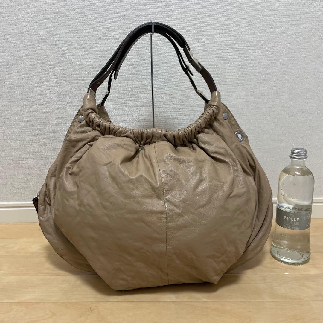 ■MARNI（マルニ）美品 /レザー/ハンドバッグ/ベージュ系