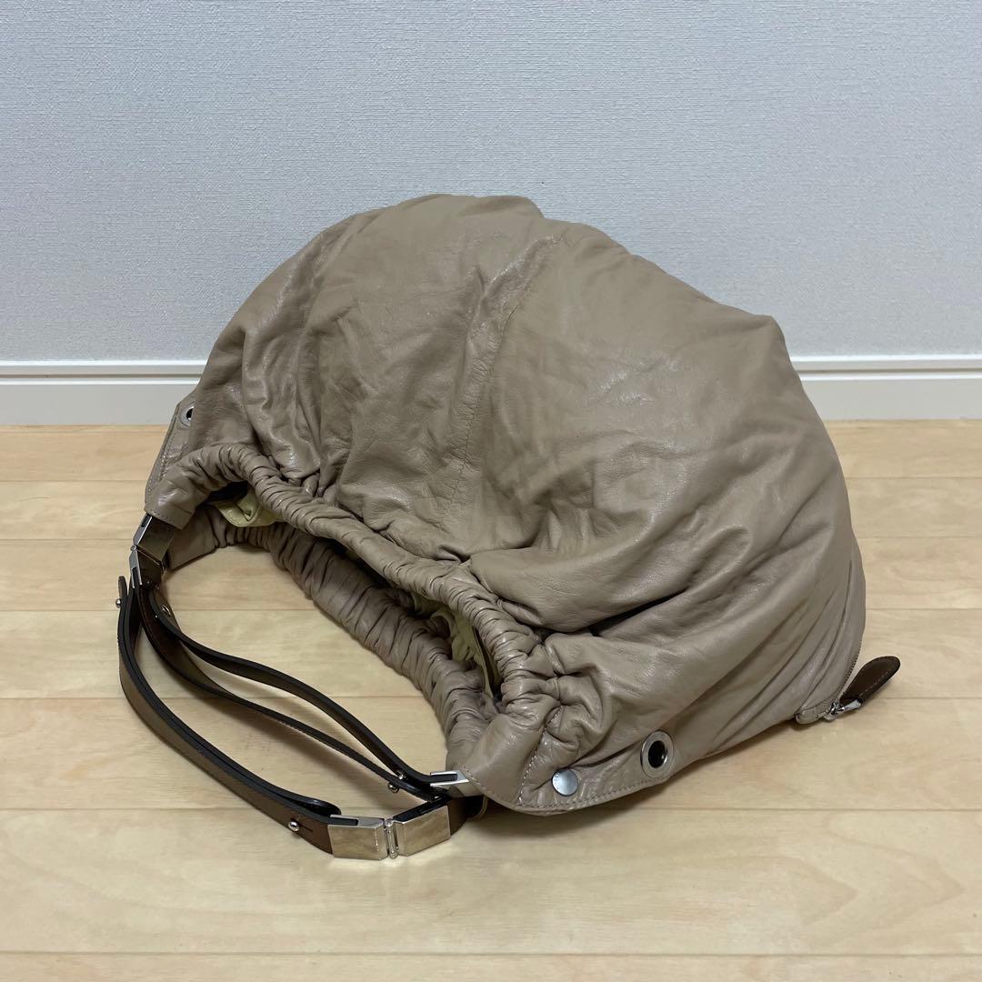 ■MARNI（マルニ）美品 /レザー/ハンドバッグ/ベージュ系