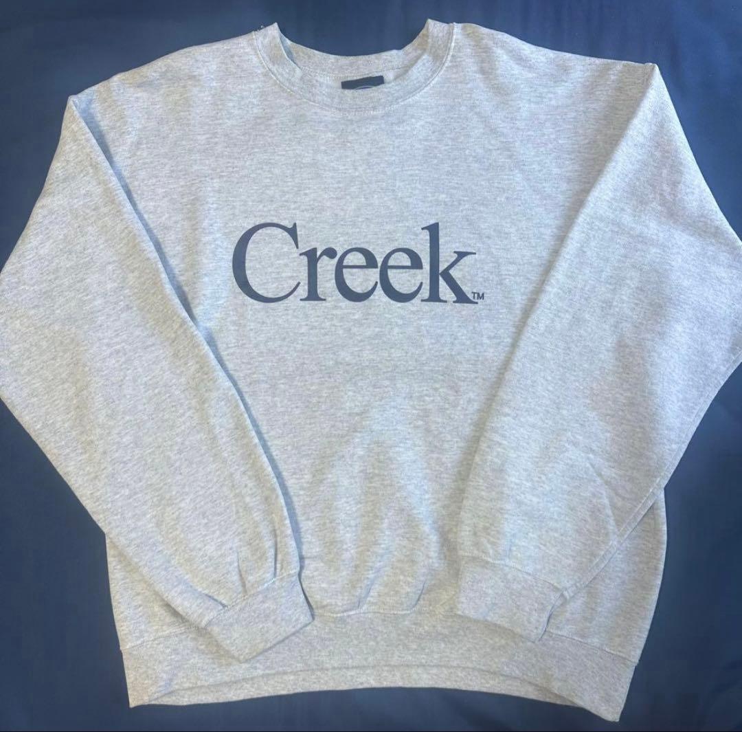 Creek グレー クルーネック トレーナー