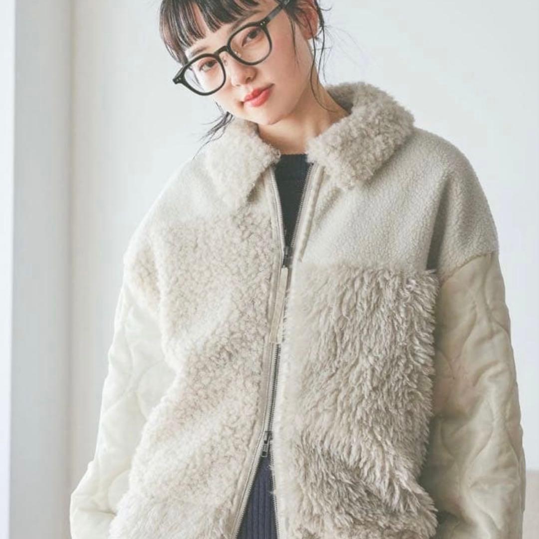 ニコアンド　アウター　ファー　ブルゾン