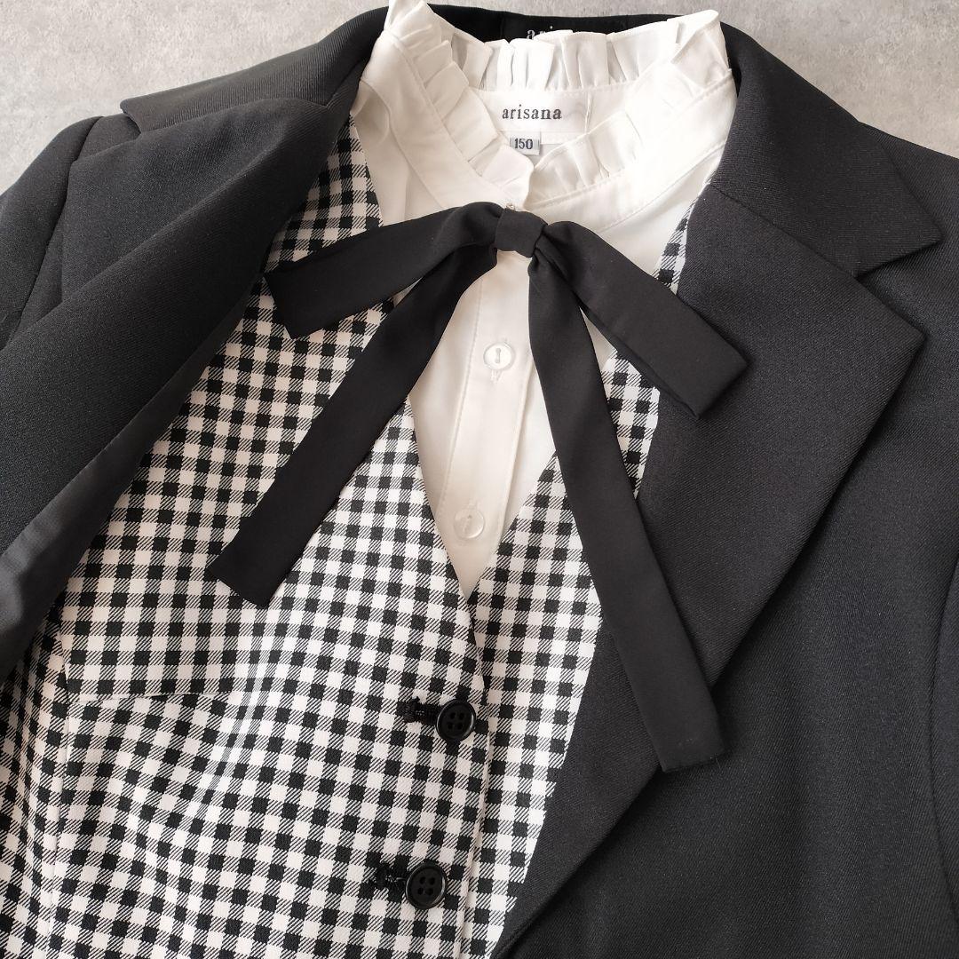 未使用級 arisana 卒服 150 女の子パンツスーツ フォーマル 5点