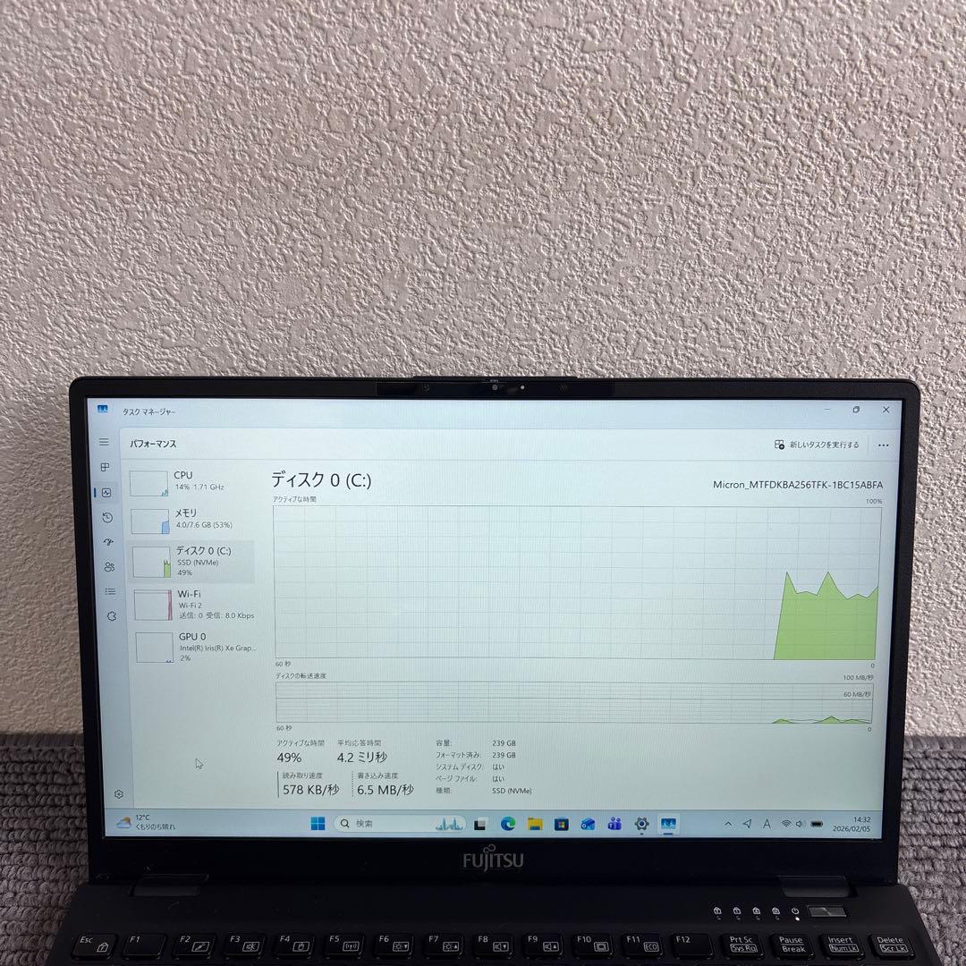 富士通lifebook U9312/KX i5-1235U メモリ8GB