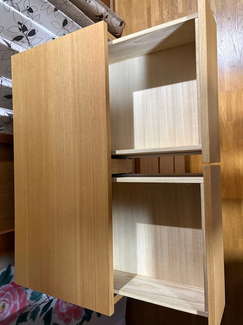 無印良品　タモ材4段チェスト　廃盤品　たのメル便で発送