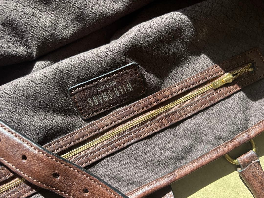 【未使用品】ワイルドスワンズブラウン スエード ボストンバッグ 茶色ブラウン