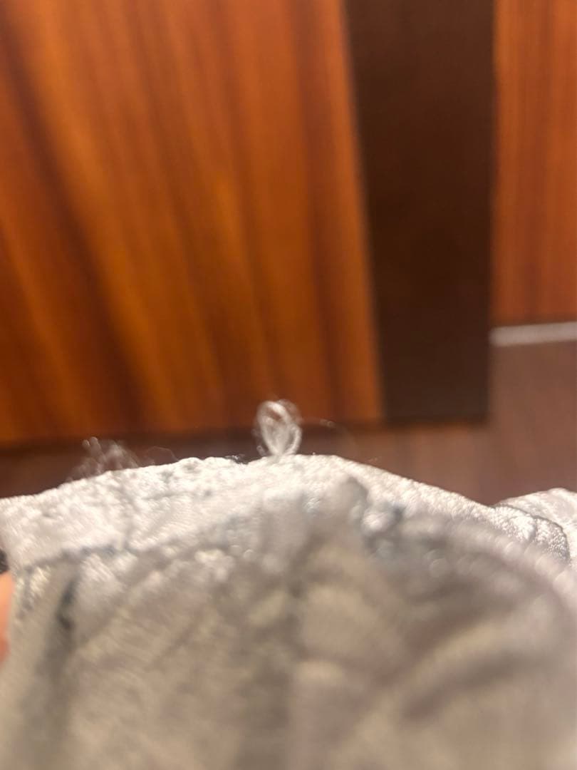 OHGA JACQUARD GATHER BLOUSE グレー