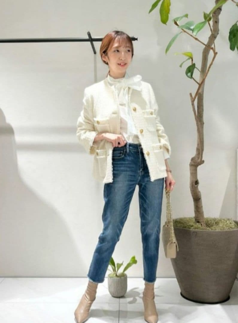 お値下げ、本日のみ、ルルウィルビー　ロービングツイードショートコート