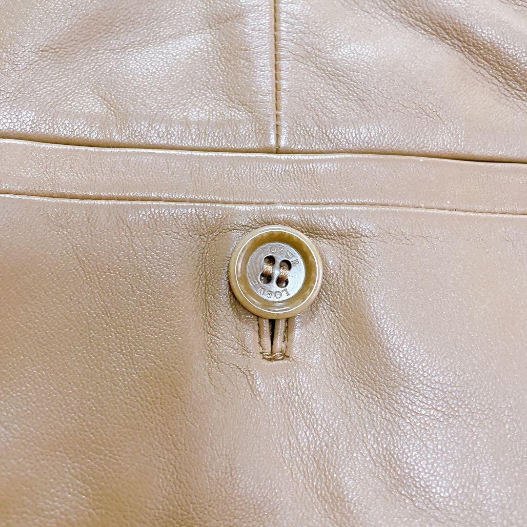 レア✨ロエベ　LOEWE　仔羊　レザー　レザーパンツ　キャメル　ユニセックス
