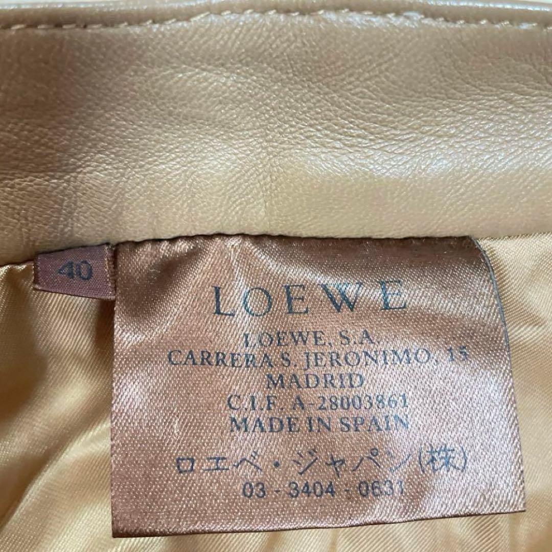 レア✨ロエベ　LOEWE　仔羊　レザー　レザーパンツ　キャメル　ユニセックス