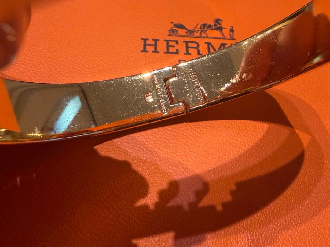 HERMES エルメス クリックH ブレスレット ゴールド×ブラック　箱あり