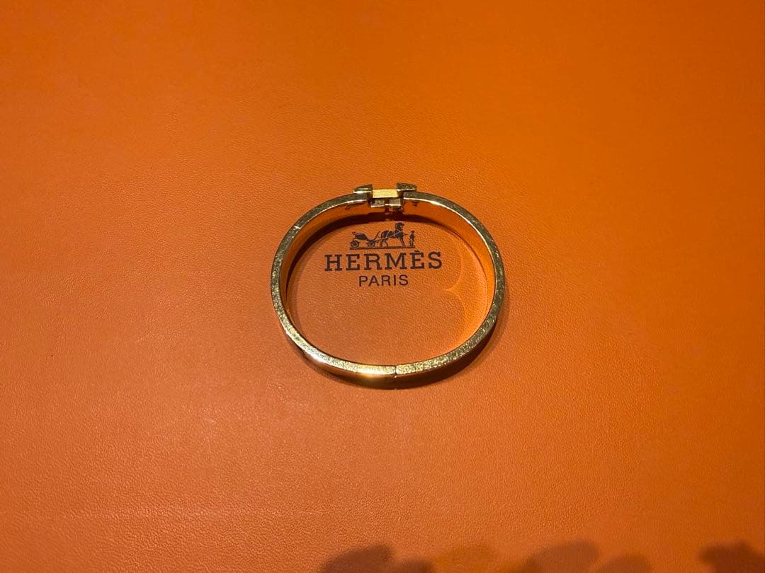 HERMES エルメス クリックH ブレスレット ゴールド×ブラック　箱あり