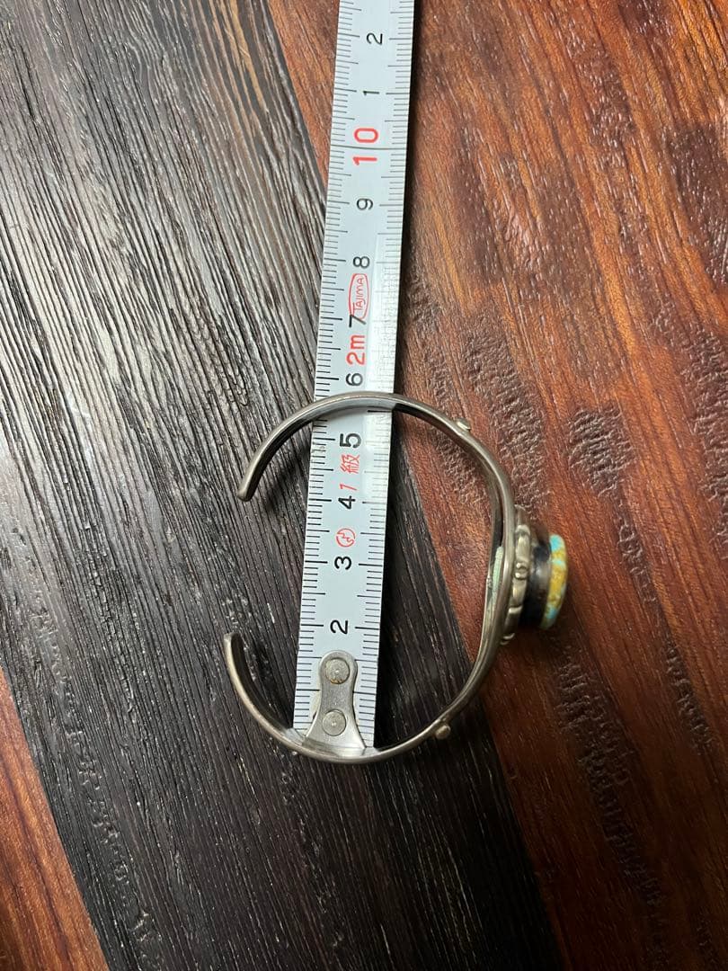 インディアンジュエリーバングル　ターコイズ　スターリングシルバー