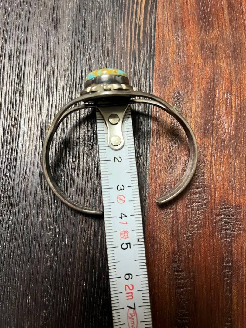 インディアンジュエリーバングル　ターコイズ　スターリングシルバー