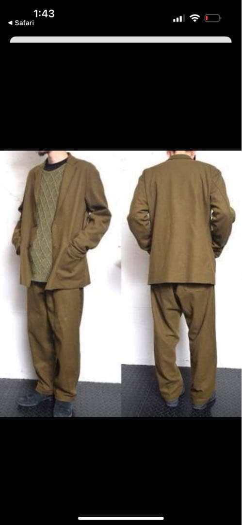 comoli フェルトンジャケットセットアップ