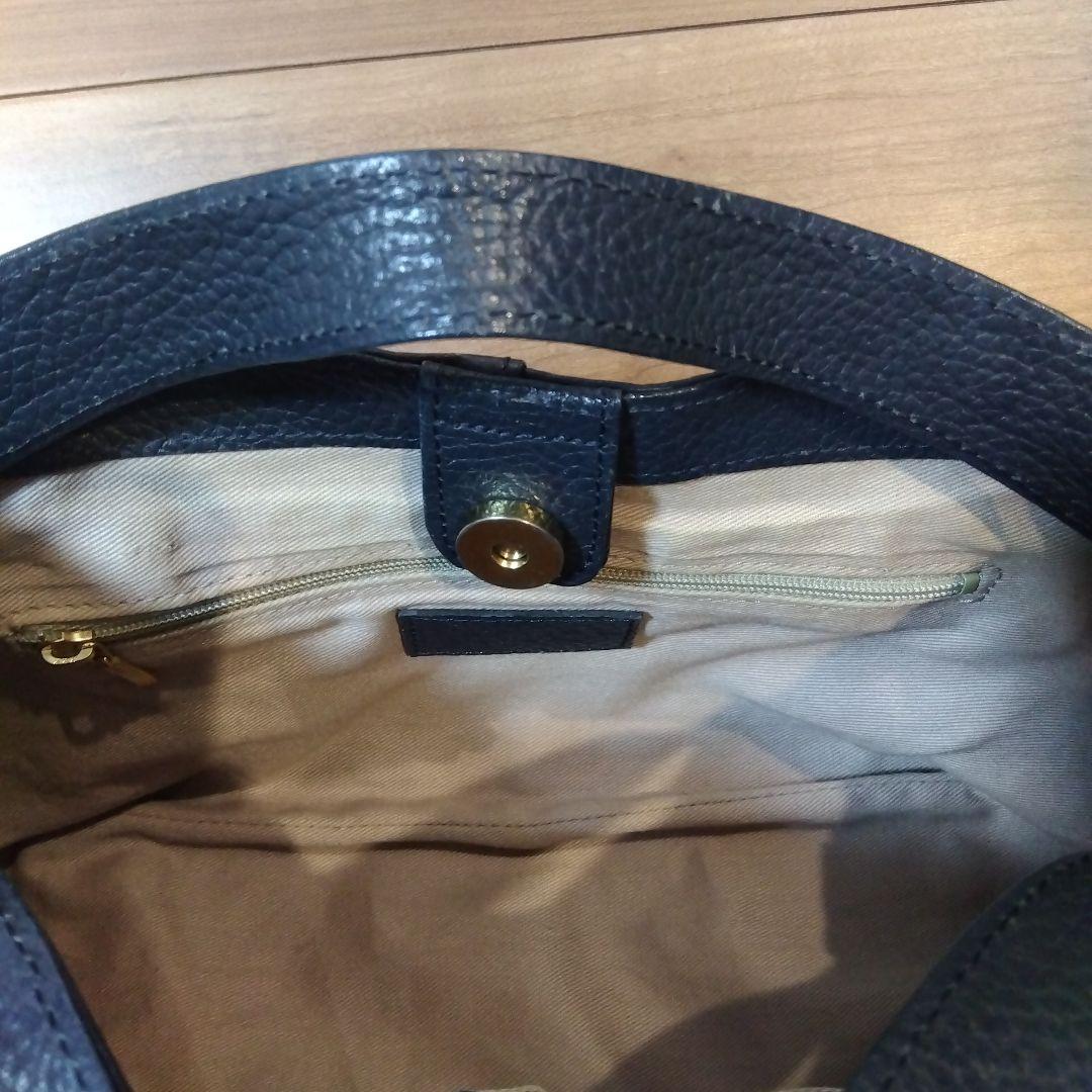 アタオ チヴィ 2way ショルダーバッグ ハンドバッグ レザー ネイビー