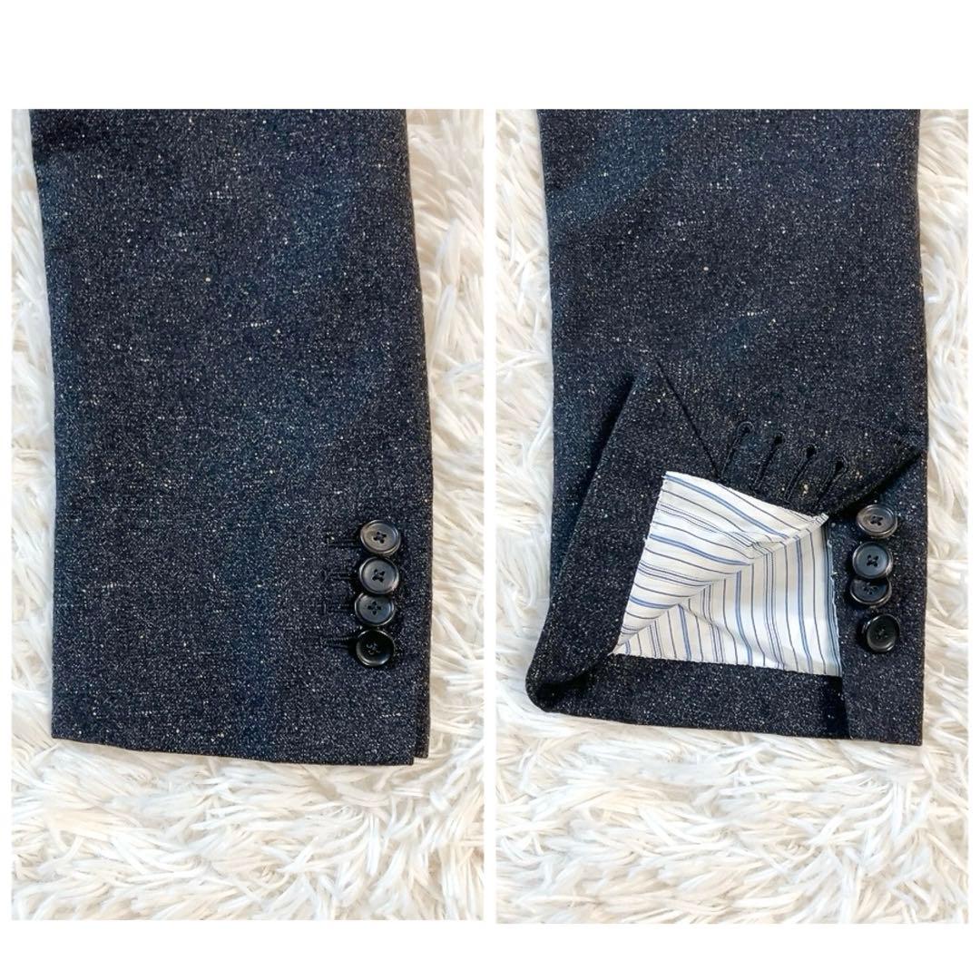 【超美品・伊生地】EDIFICE　スーツ　CERRUTI　46　春夏秋　シルク