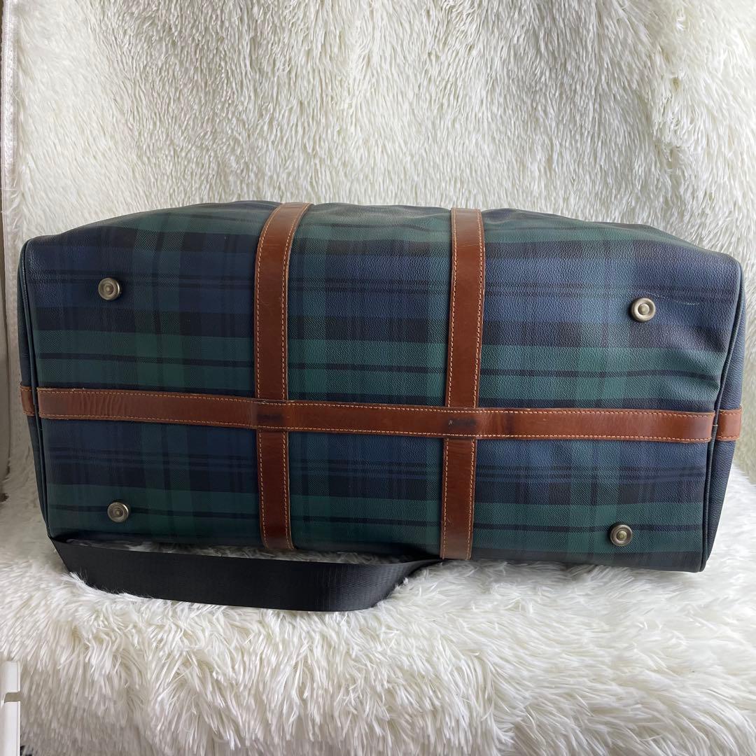 【美品】ポロラルフローレン ボストンバッグ　チェック柄　大容量 旅行 2way