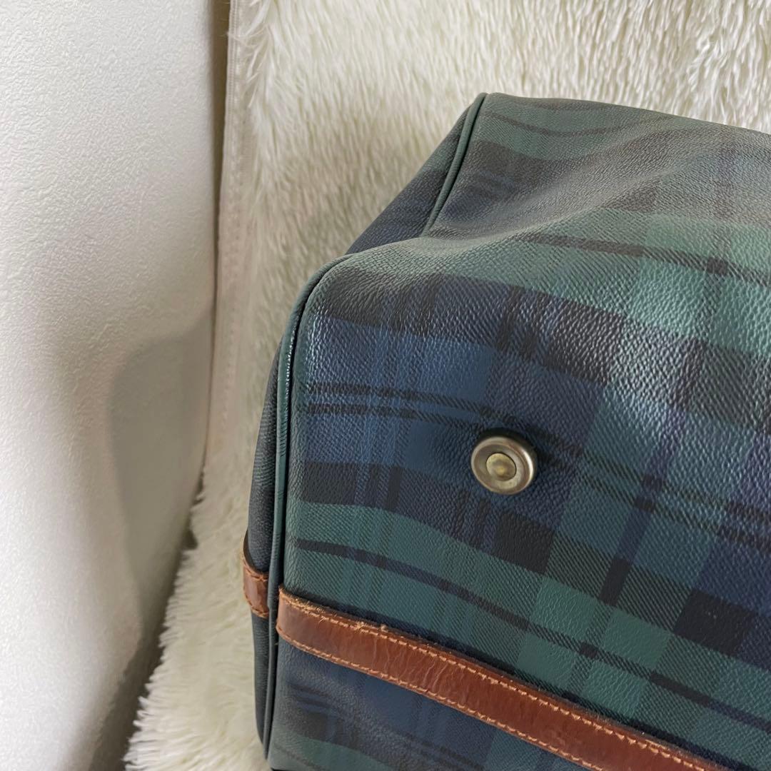 【美品】ポロラルフローレン ボストンバッグ　チェック柄　大容量 旅行 2way