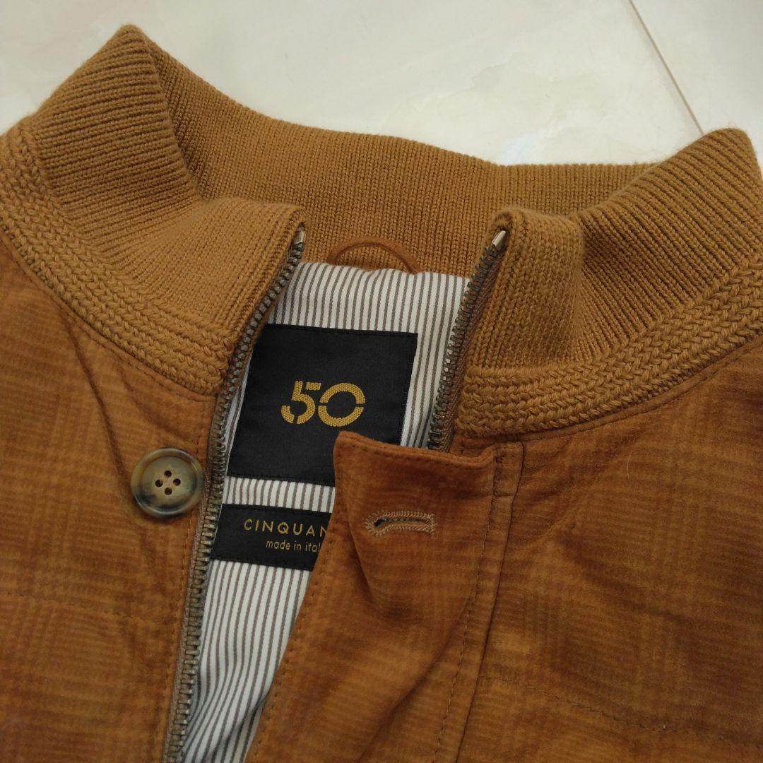 美品　 cinquanta ヤギ革　ダウン90 チンクアンタ スエード　ベスト