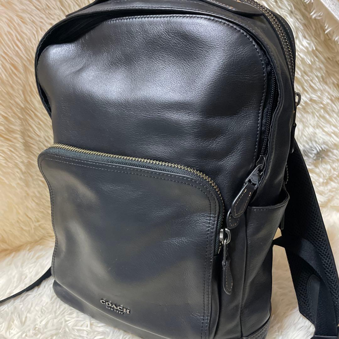 美品 コーチ グラハム リュック 2層式 ビジネス レザー