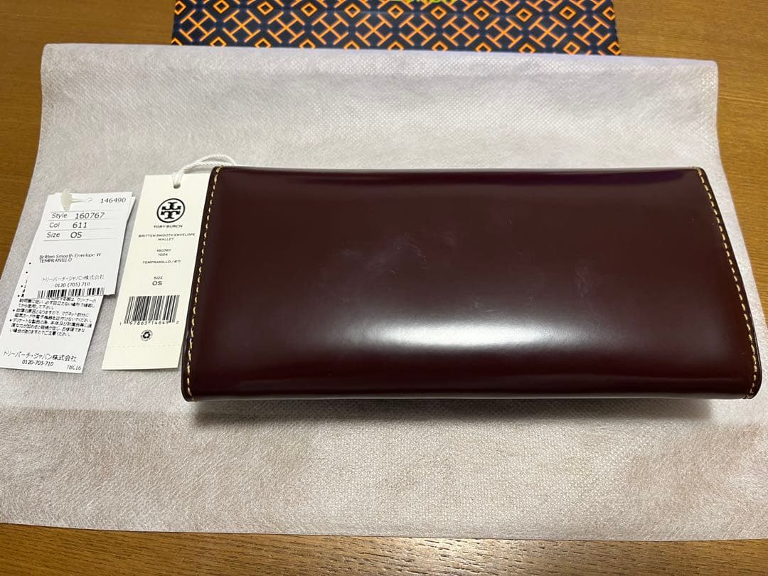 【いくみ】 Tory Burch 新品 長財布　ボルドー ゴールドロゴ