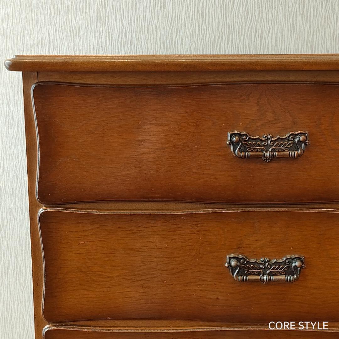 起立木工　サイドキャビネット　アンティーク　サクラ天然木　 5杯　S2