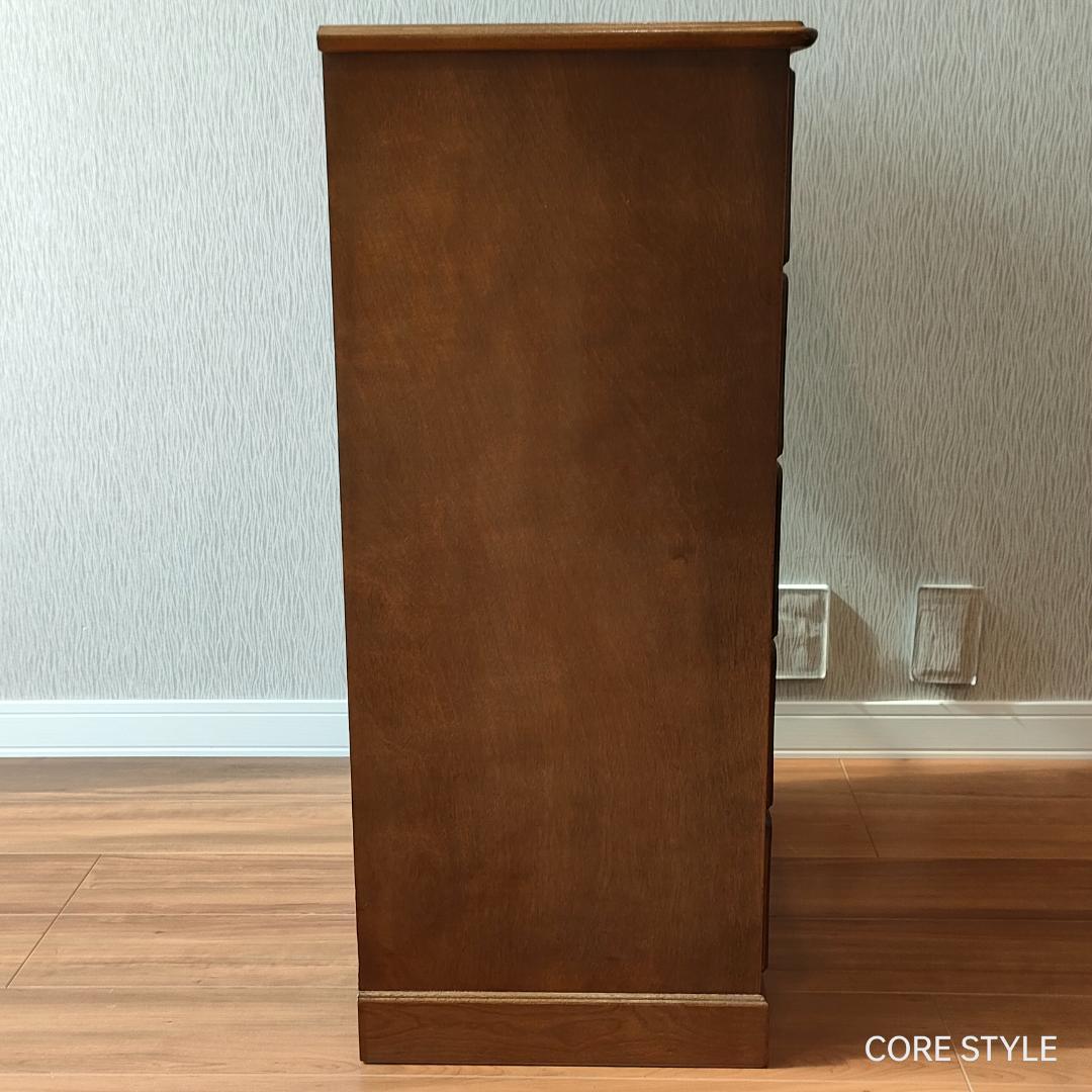 起立木工　サイドキャビネット　アンティーク　サクラ天然木　 5杯　S2