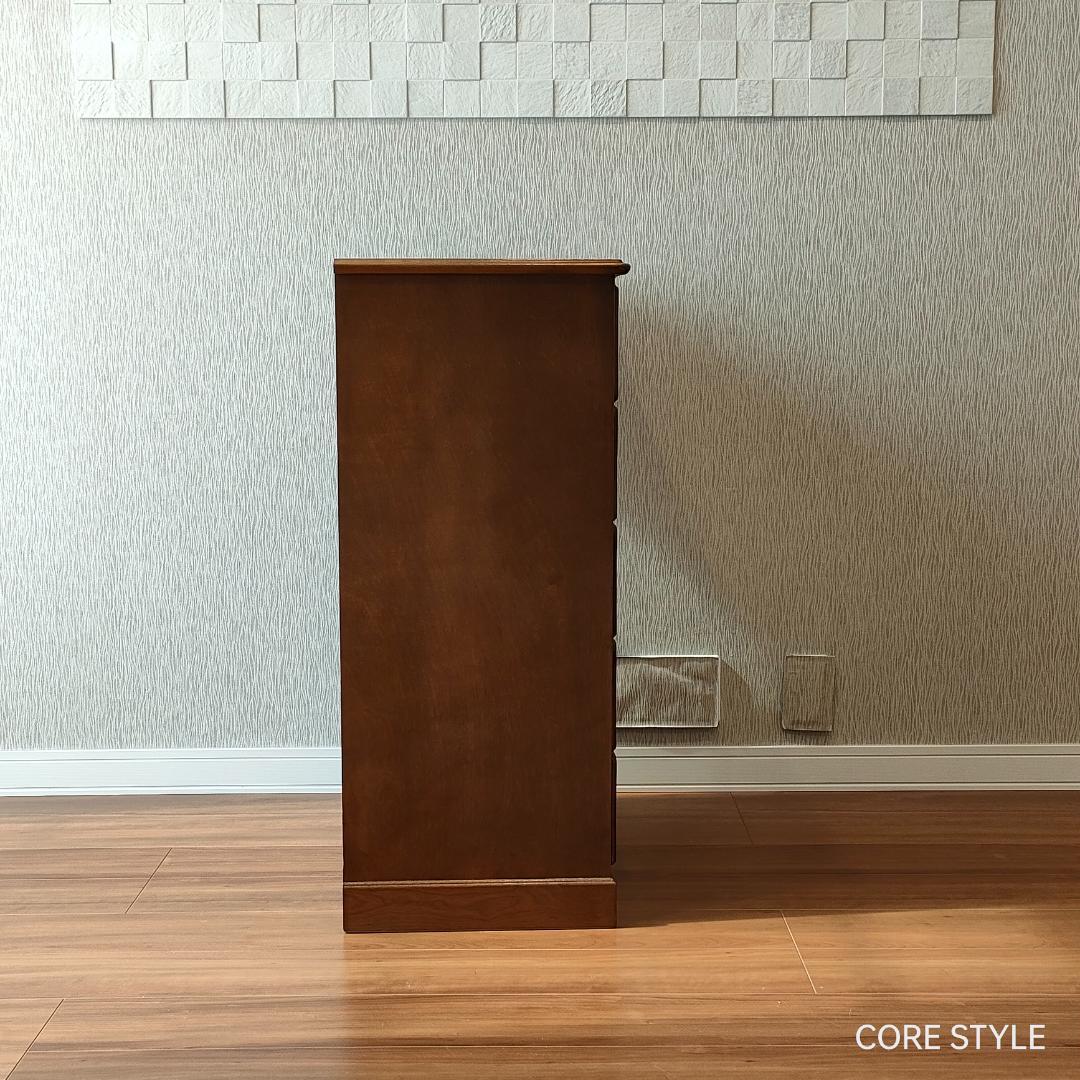 起立木工　サイドキャビネット　アンティーク　サクラ天然木　 5杯　S2