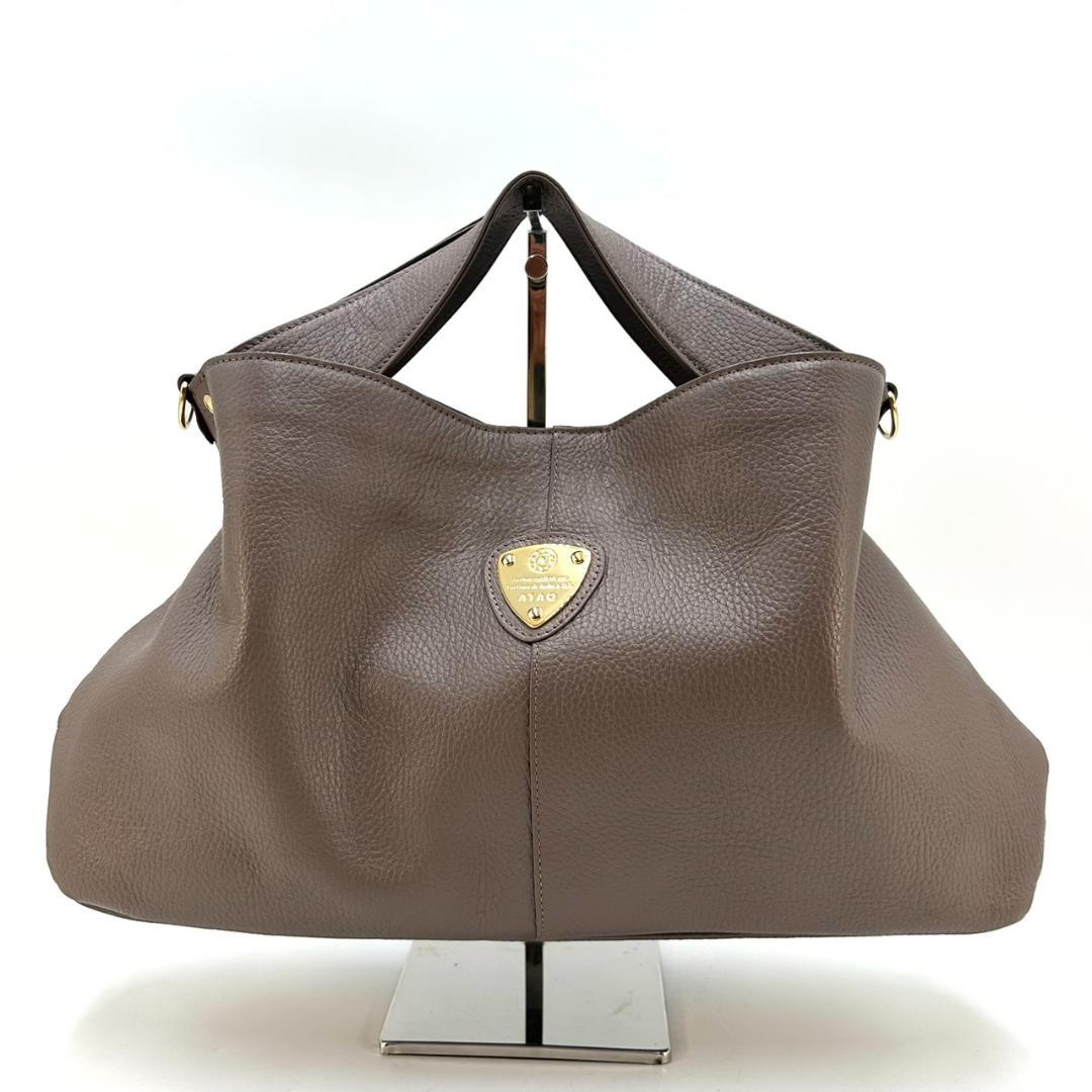 ATAO アタオ エルヴィ 2way ハンドバッグ ショルダーバッグ グレージュ