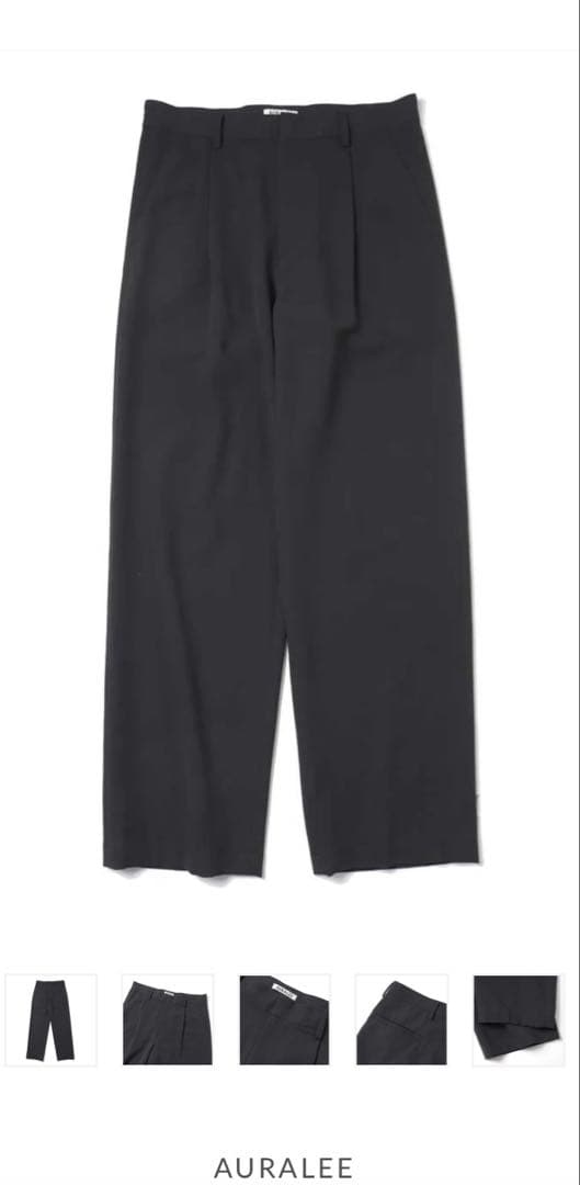 パンツ AURALEE LIGHT COTTON WOOL VIYELLA SLACKS