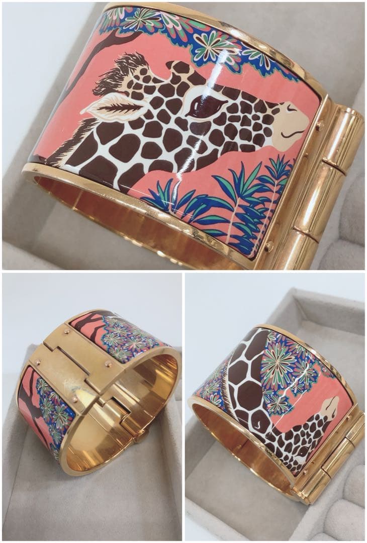 ★HERMES ワイドバングル キリン 三美神のヒンジ付きブレスレット