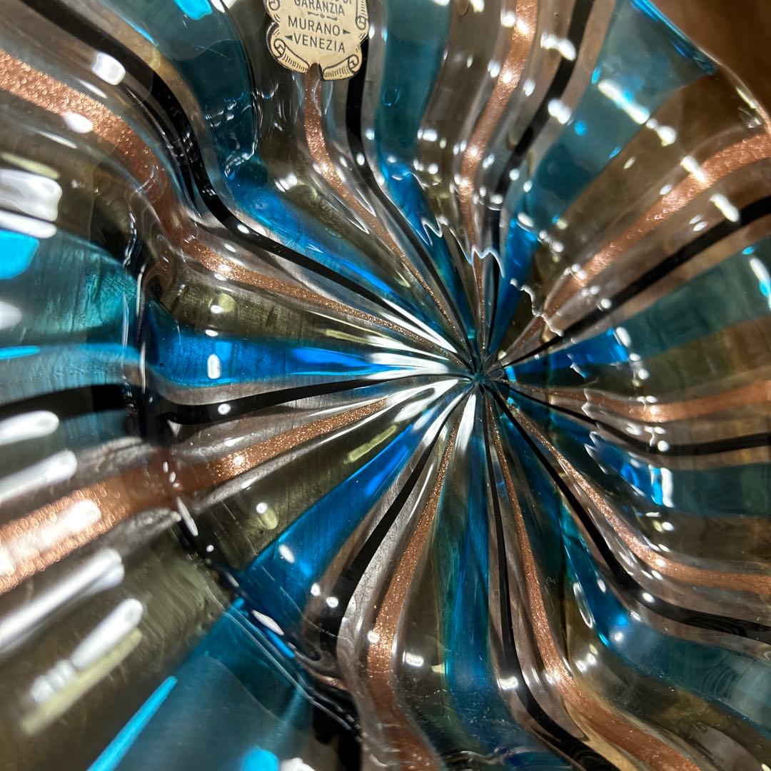 Linea Valentina 高級ヴェネチアガラス　金彩　ムラーノガラス　大皿