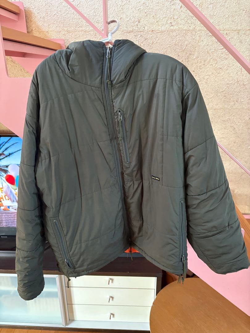 ディカプリオLet it Ride フード付きダウンジャケット グリーン