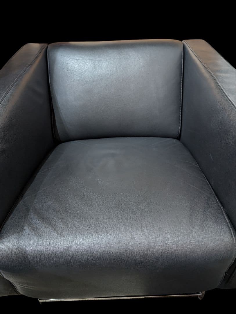 【nananabo】PLUS 本革 レザー ソファ アームチェア