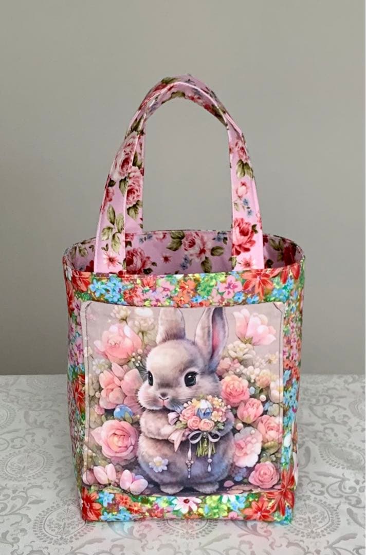 チロスケ　猫ちゃん　(両面パネル)トートバッグ