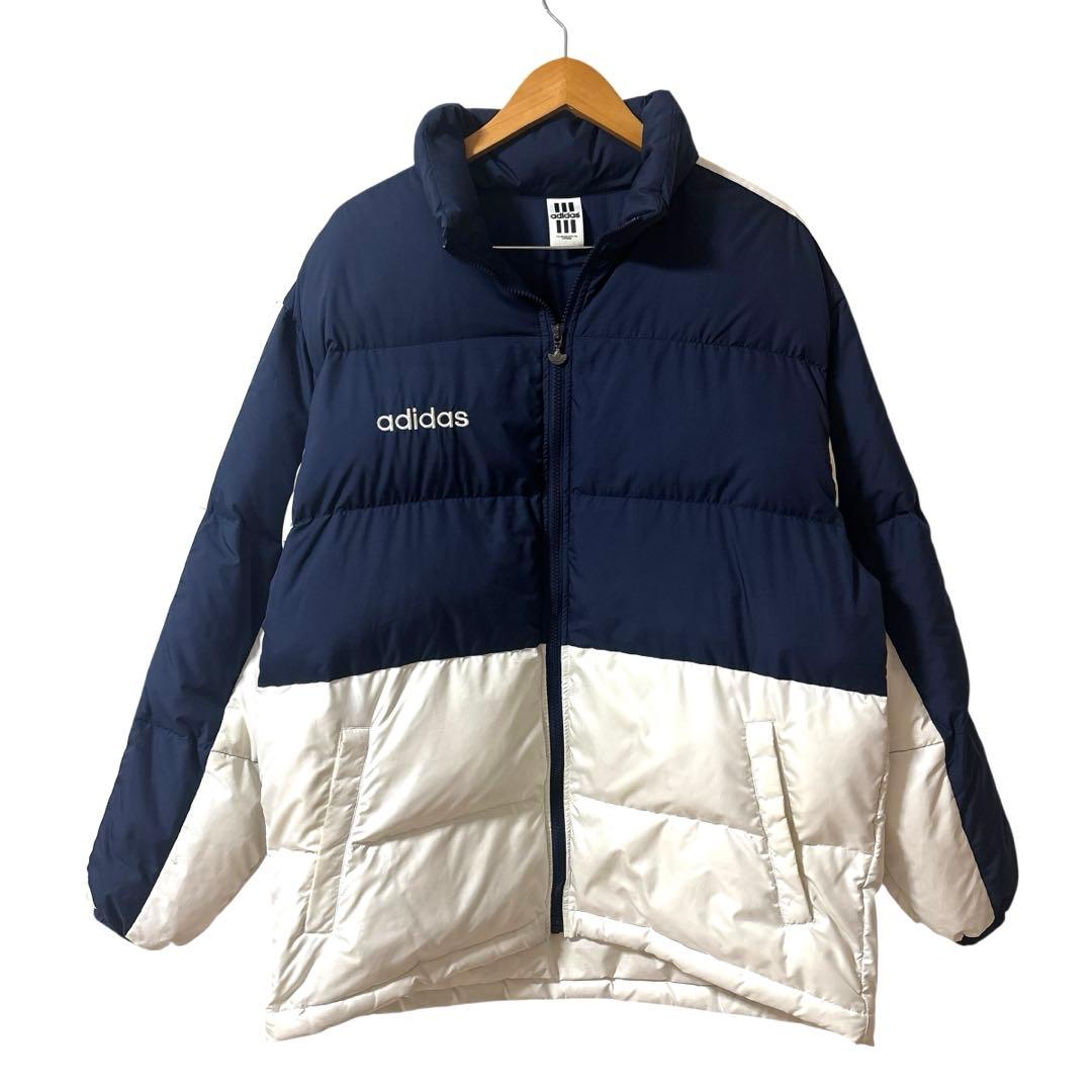 adidas ダウン ジャケット ネイビー/ホワイト 90s ビンテージ