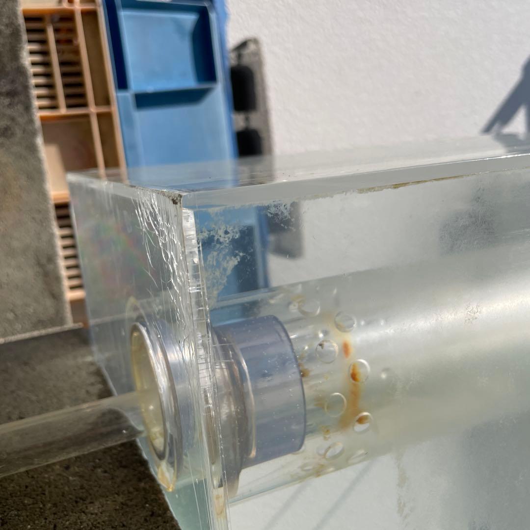 アクリル製オーバーフロー水槽 幅90cm高さ38cm奥行28cm特注水槽 送料込