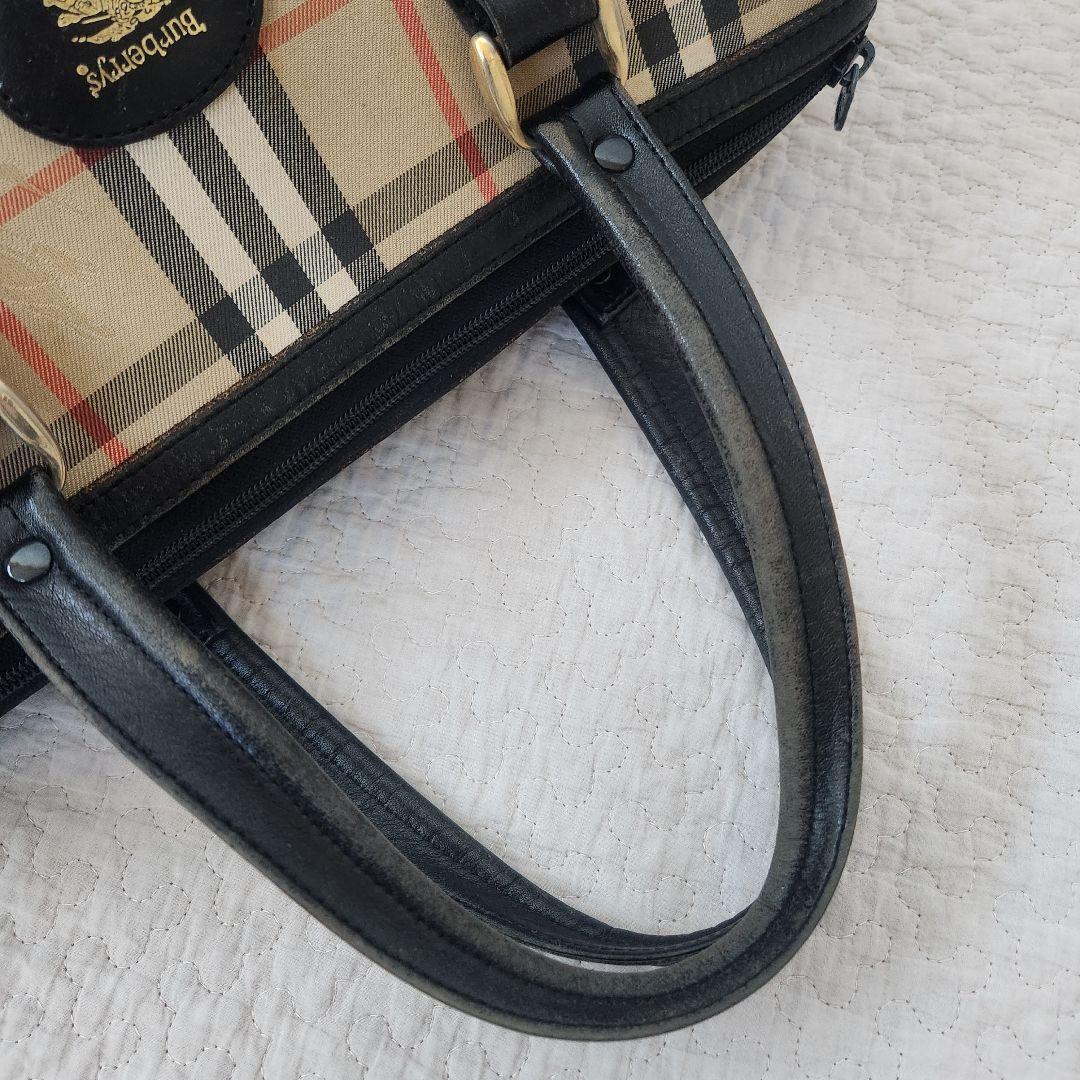 バーバリー　ミニボストン　ハンドバッグ　ノバチェック　ビンテージ