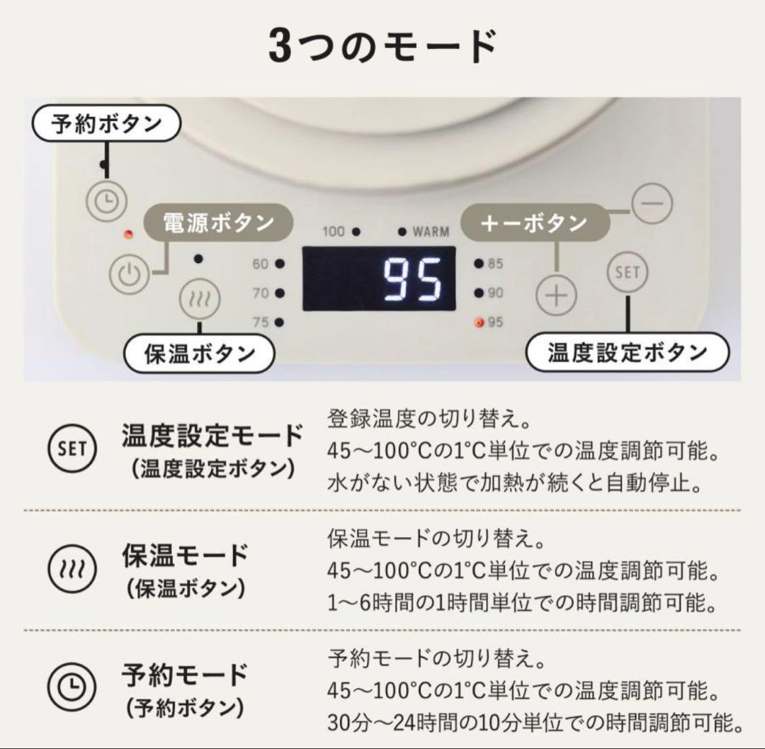 【新品・未開封】BRUNO 温度調節マルチケトル ホワイト