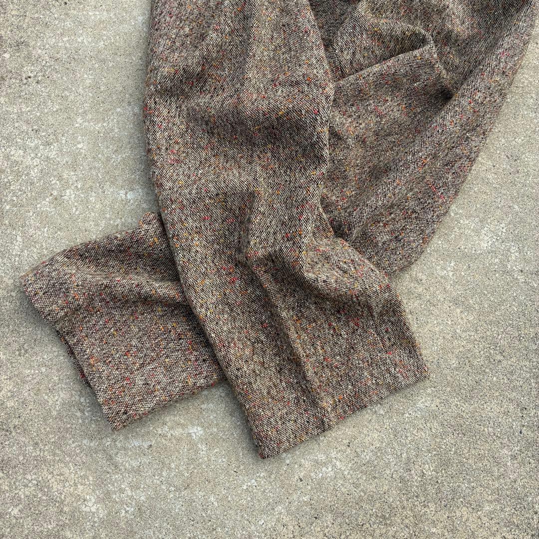 パンツ 60s-70s TALONzip marble wool wide slacks