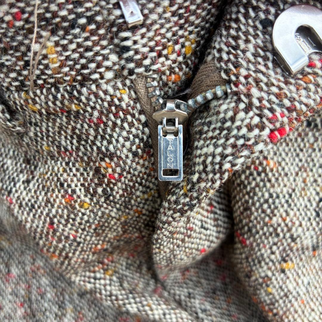 パンツ 60s-70s TALONzip marble wool wide slacks