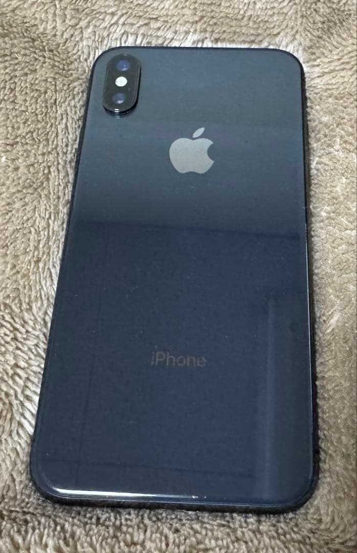 【バッテリー新品】Apple iPhone X スペースグレー 本体 256GB