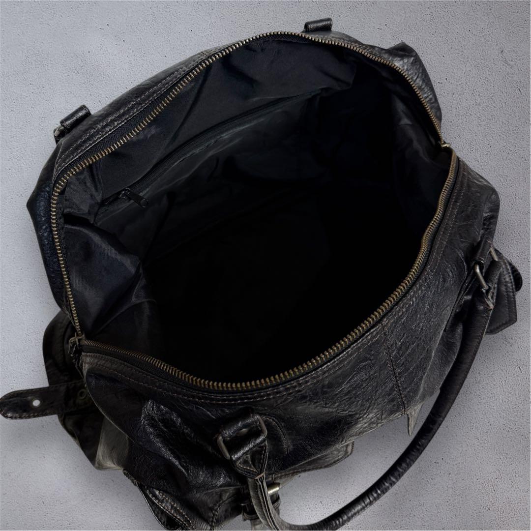 バッグ y2k archive leather Bostonbag black 00s