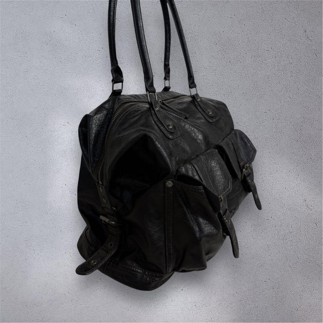 バッグ y2k archive leather Bostonbag black 00s