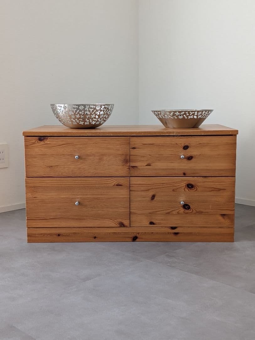 USED/無印良品 廃盤 パイン材 2段チェスト MUJI 北欧 デンマーク製