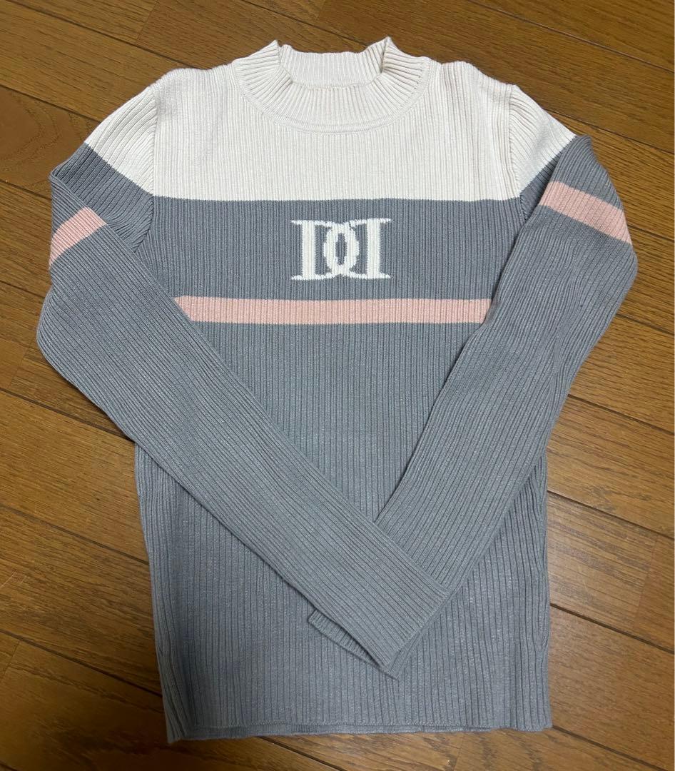 Darich ダーリッチ カラーラインDDリブニットトップス GRY